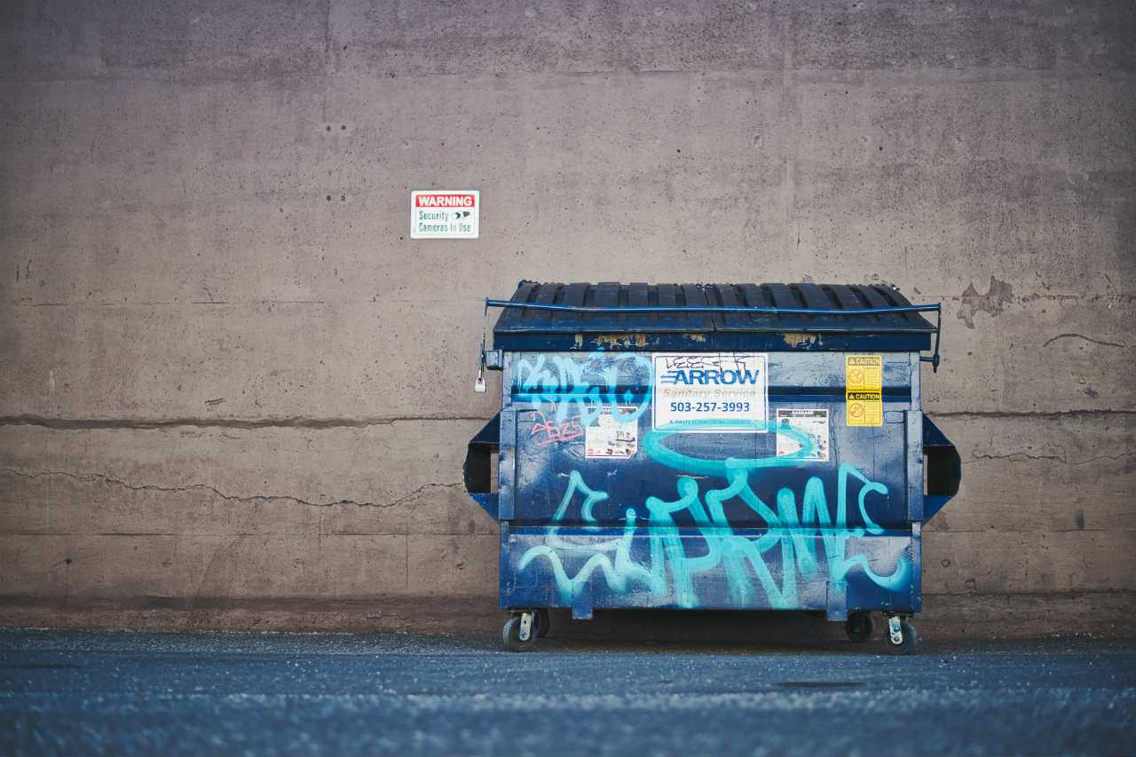 afvalbak graffiti